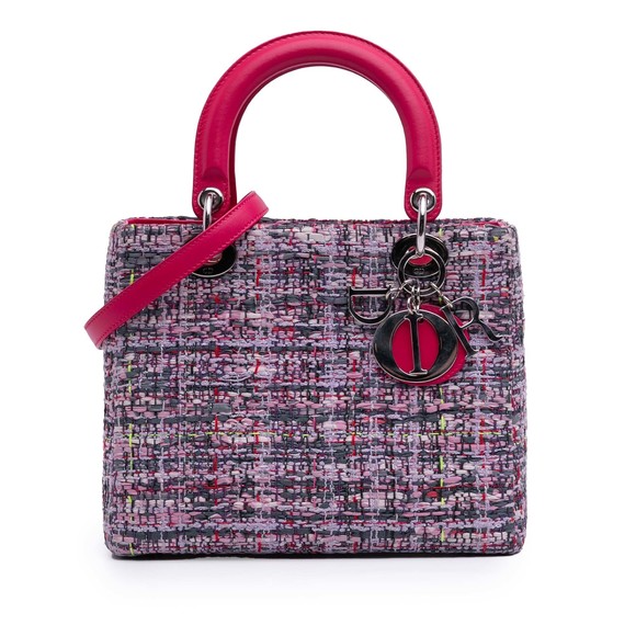 Pre-Loved Dior Medium Tweed Lady Dior - Picture 1 of 10